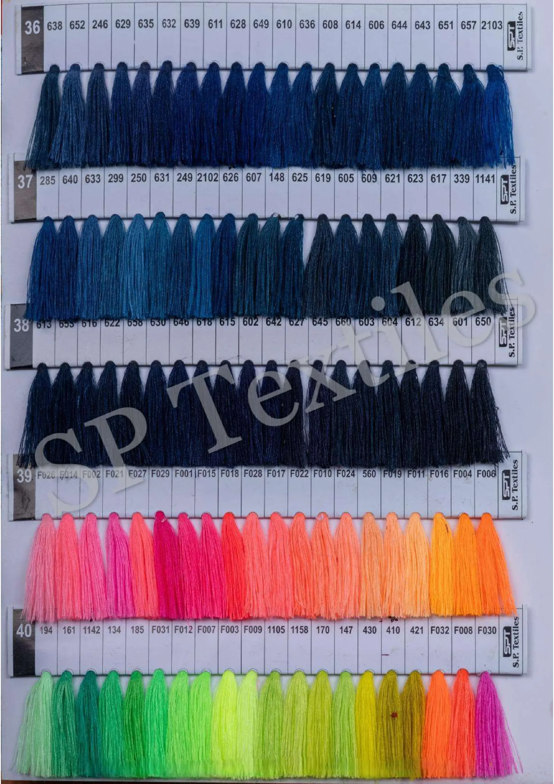 Polyester Shade Cards